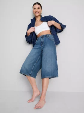 Denimshorts i bomuld