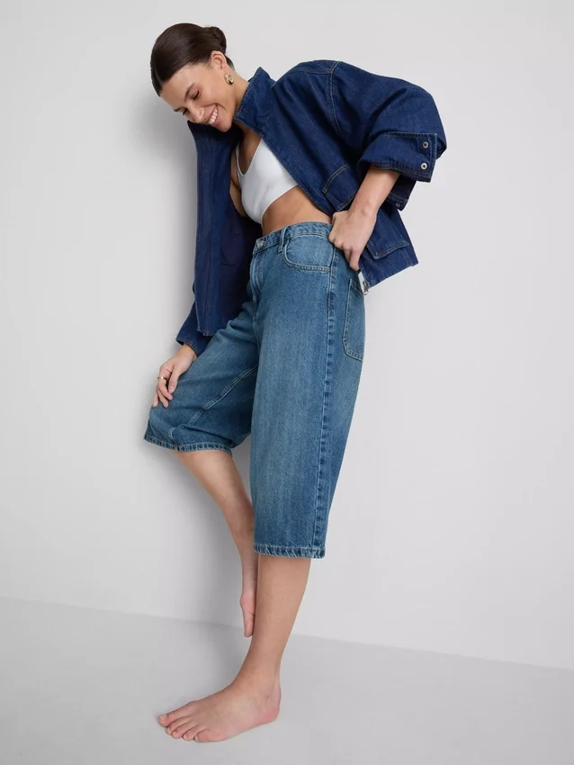 Denimshorts i bomuld