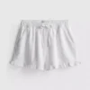 Denimshorts med flæser i bunden