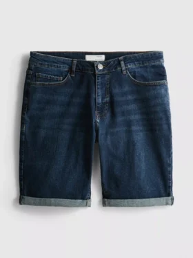 Denimshorts med lige pasform