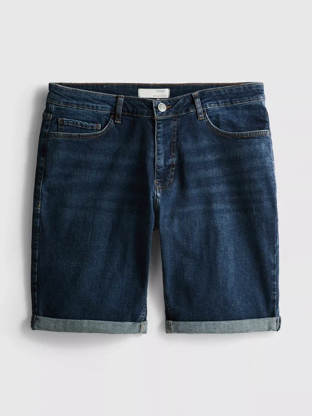 Denimshorts med lige pasform