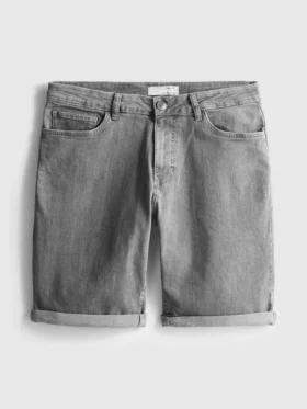 Denimshorts med lige pasform