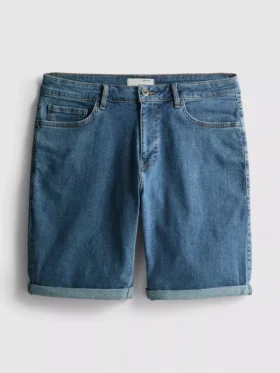 Denimshorts med lige pasform