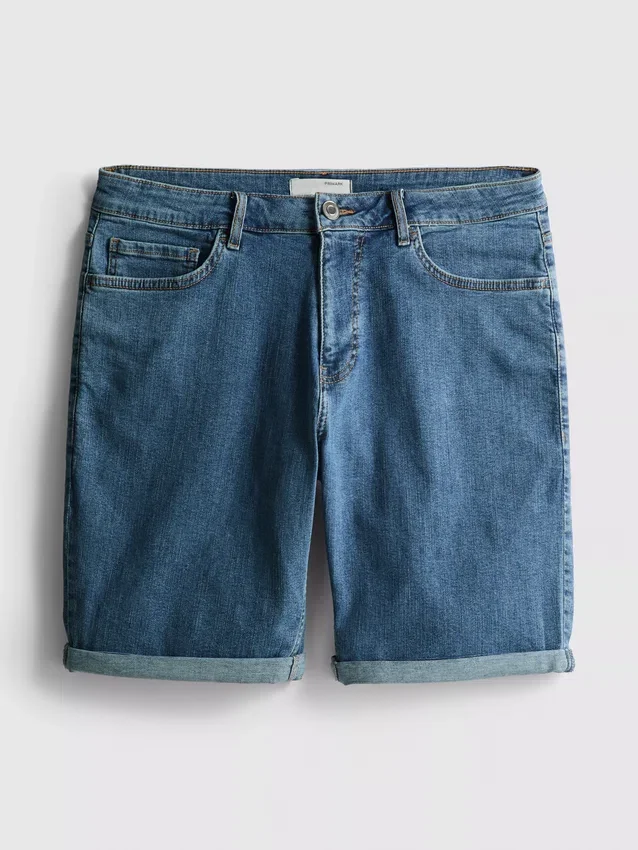 Denimshorts med lige pasform