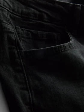 Denimshorts med lige pasform
