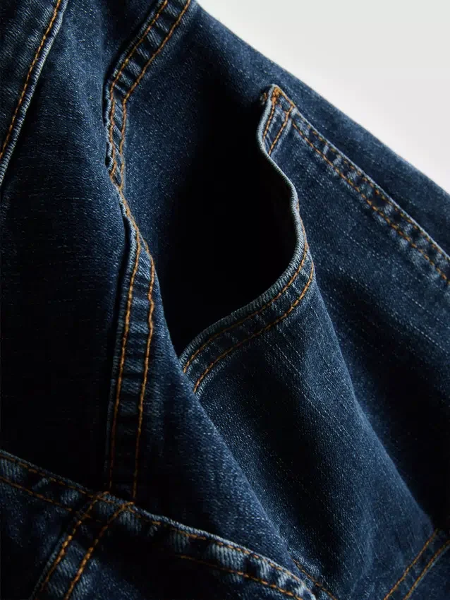 Denimshorts med lige pasform