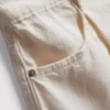 Denimshorts med plissering og udvidet ben i høj bomuldsandel