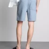 Denimshorts med struktur og snøre