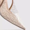 Diamanta slingback-højhælede sko med imiterede perler