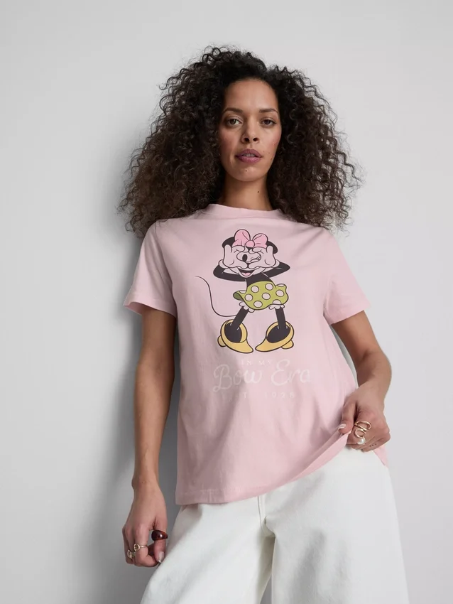 Disney Minnie Mouse-T-shirt i bomuld med grafisk print