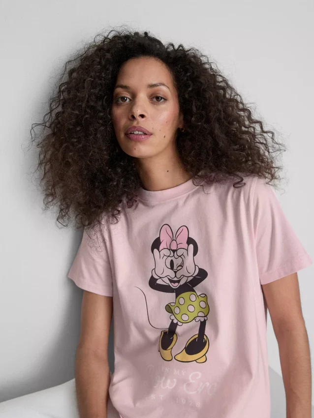Disney Minnie Mouse-T-shirt i bomuld med grafisk print