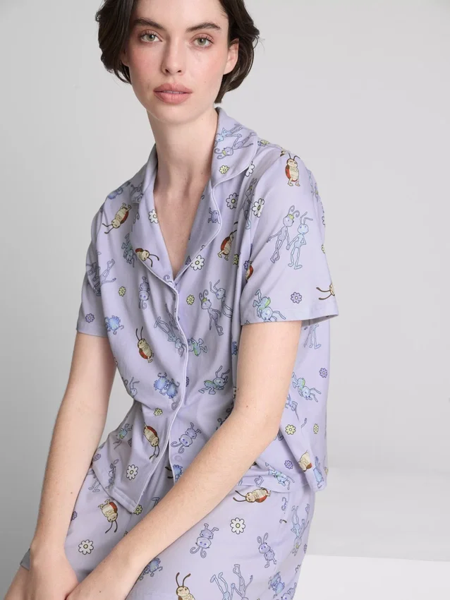 Disney Pixars »A Bug's Life« pyjamasser med korte bukser i boyfriend-stil