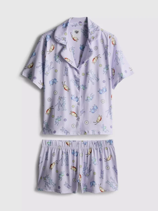 Disney Pixars »A Bug's Life« pyjamasser med korte bukser i boyfriend-stil