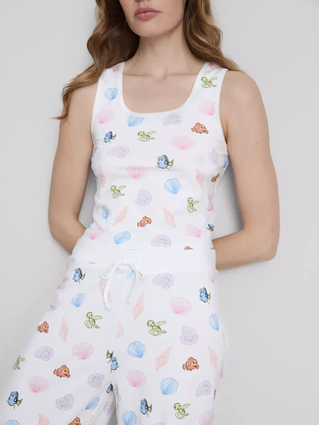Disney Pixars Finding Nemo-pyjamasser med grafisk cami i bomuldsrigt stof