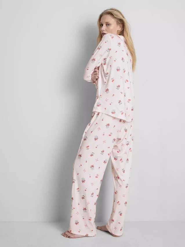 Disney-pyjamasser med Minnie Mouse-motiv i boyfriend-stil