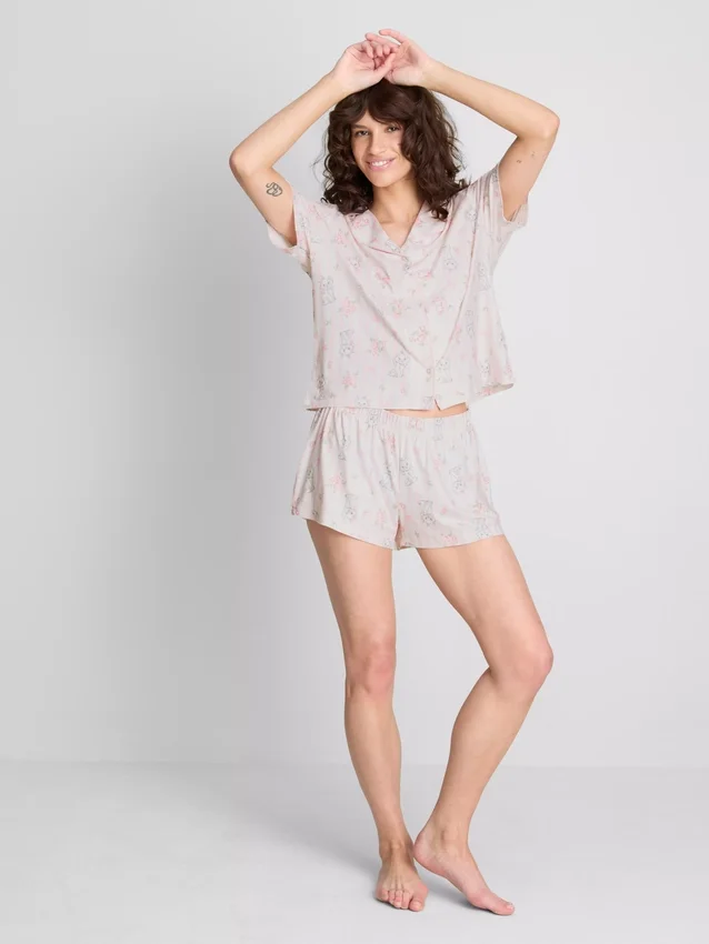 Disney's Aristocats Marie kort pyjamasser i boyfriend-stil