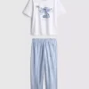 Disney's Stitch-pyjamasser i bomuld med grafisk print