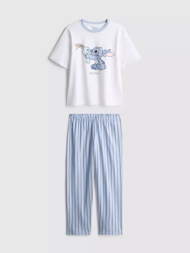 Disney's Stitch-pyjamasser i bomuld med grafisk print