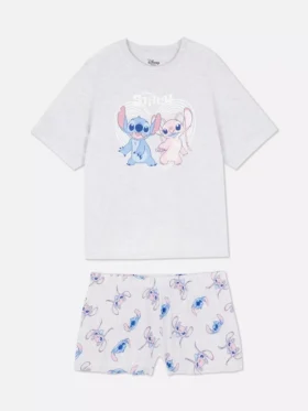 Disney Stitch-pyjamasser med kortben og grafisk print