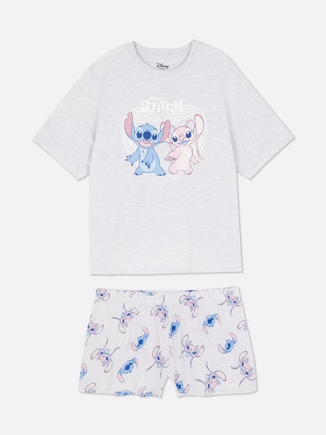 Disney Stitch-pyjamasser med kortben og grafisk print