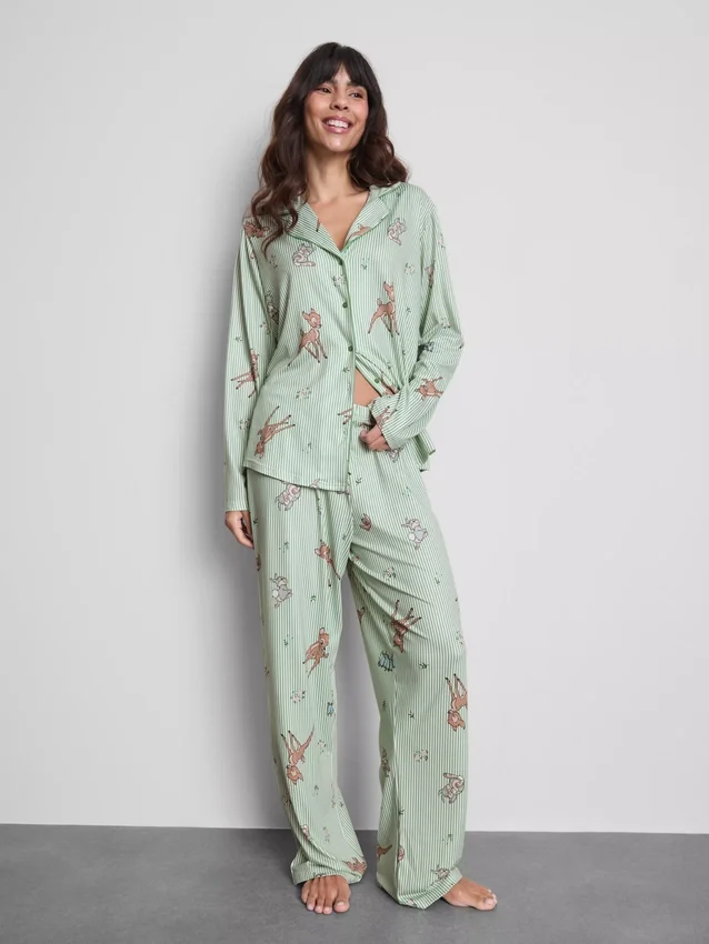 Disneys Bambi-pyjamasser med striber i boyfriend-stil