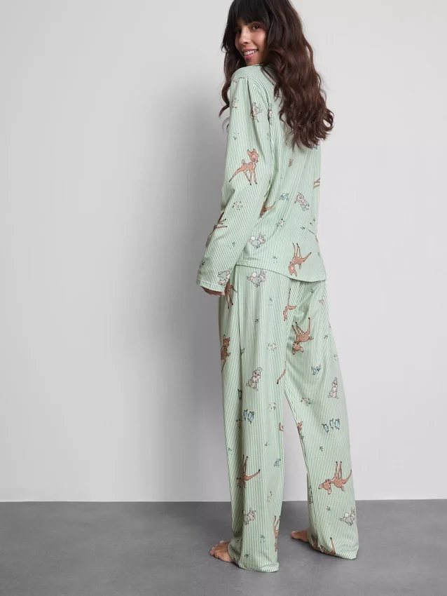 Disneys Bambi-pyjamasser med striber i boyfriend-stil