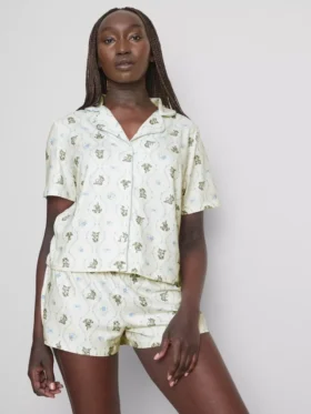 Disneys Bambi Thumper-pyjamasser i boyfriend-stil med korte bukser