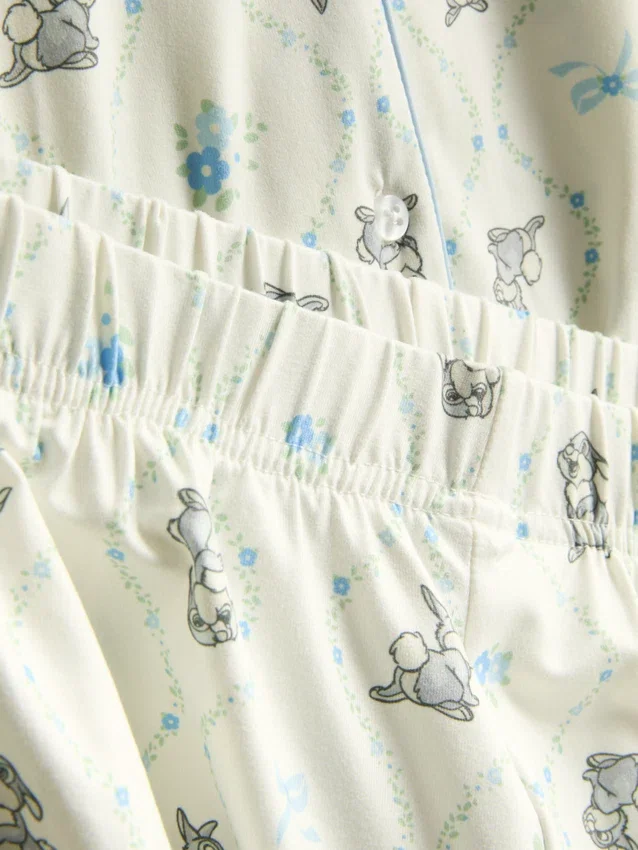 Disneys Bambi Thumper-pyjamasser i boyfriend-stil med korte bukser