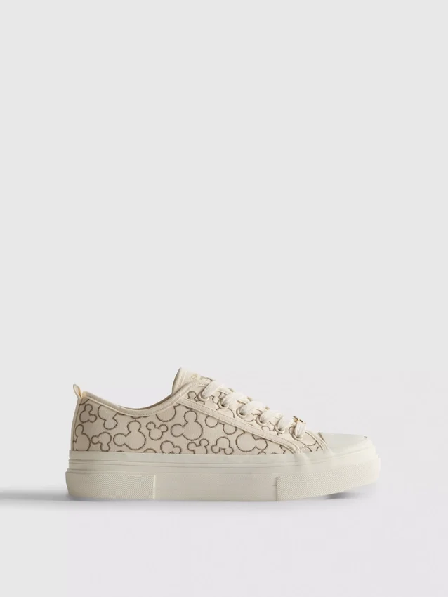 Disneys Mickey Mouse-sneakers i canvas med platform