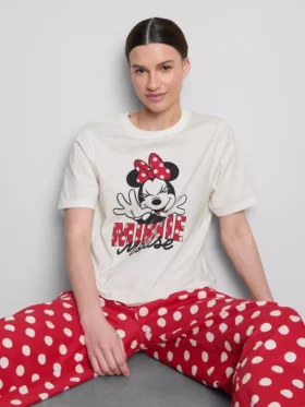 Disneys Minnie Mouse-pyjamasser i bomuld med grafisk print