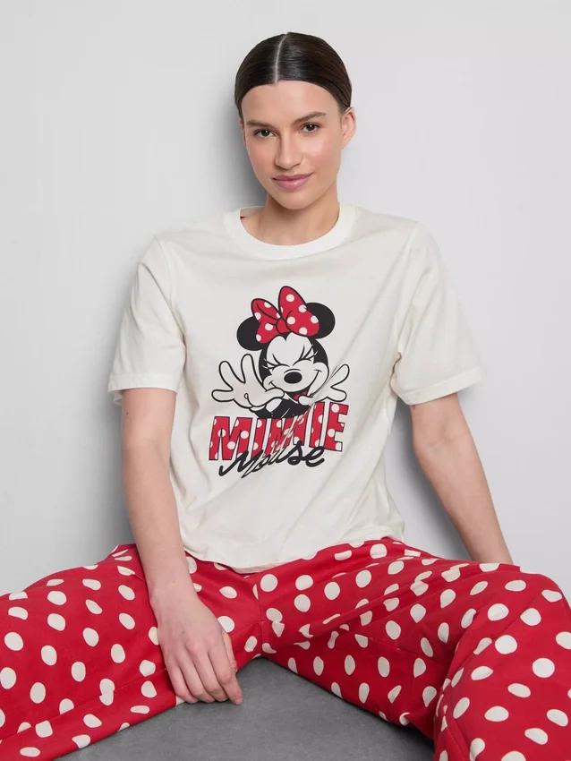 Disneys Minnie Mouse-pyjamasser i bomuld med grafisk print