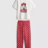 Disneys Minnie Mouse-pyjamasser i bomuld med grafisk print