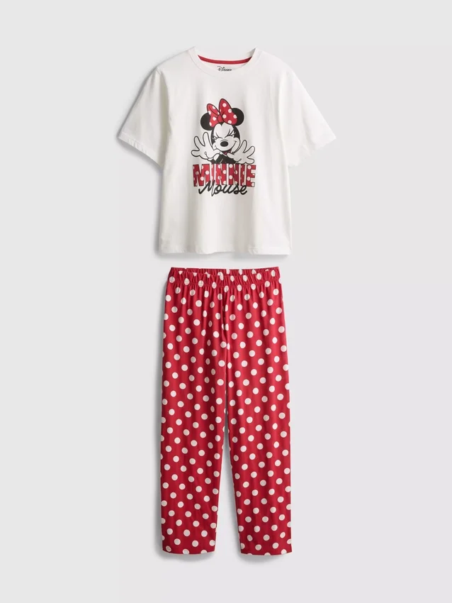Disneys Minnie Mouse-pyjamasser i bomuld med grafisk print