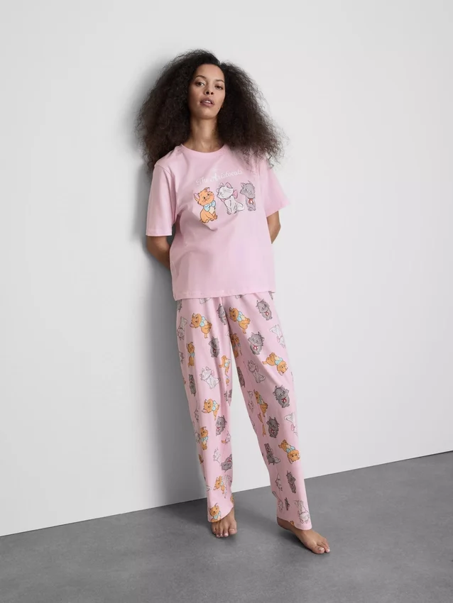 Disneys pyjamasser i bomuld med motiv fra "Aristocats"
