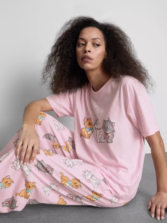 Disneys pyjamasser i bomuld med motiv fra "Aristocats"
