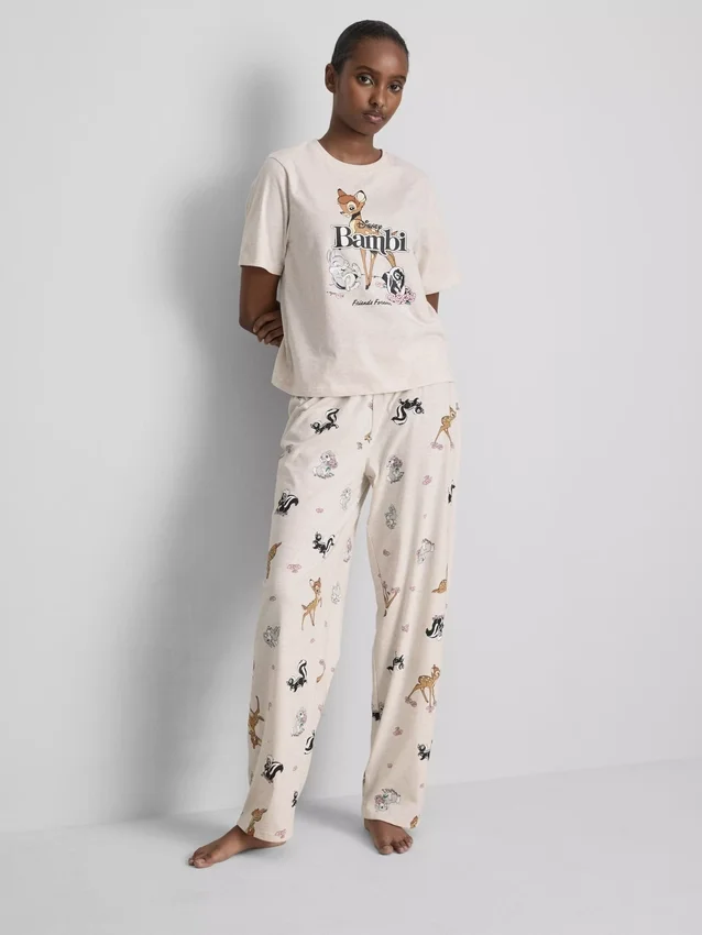 Disneys pyjamasser i bomuldsblanding med grafisk print