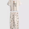 Disneys pyjamasser i bomuldsblanding med grafisk print
