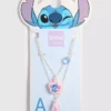 Disneys Stitch-halskæde i flere lag med initialvedhæng