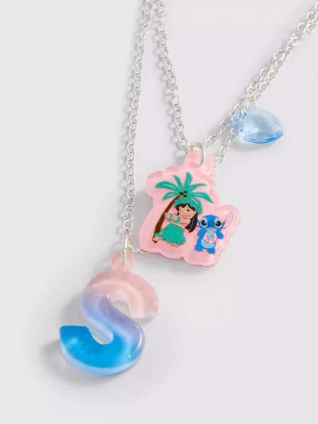 Disneys Stitch-halskæde med initialvedhæng