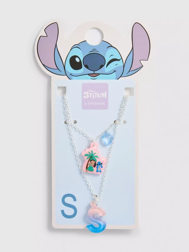 Disneys Stitch-halskæde med initialvedhæng