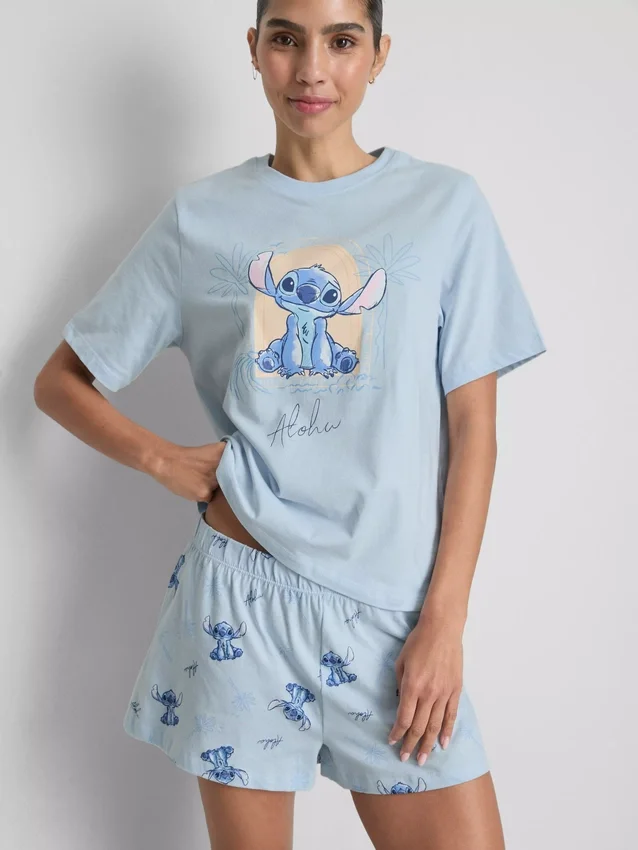 Disneys Stitch-pyjamasser i bomuld med grafisk motiv