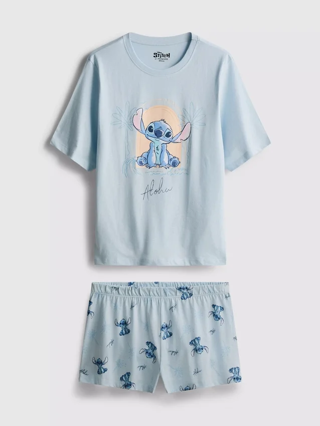 Disneys Stitch-pyjamasser i bomuld med grafisk motiv