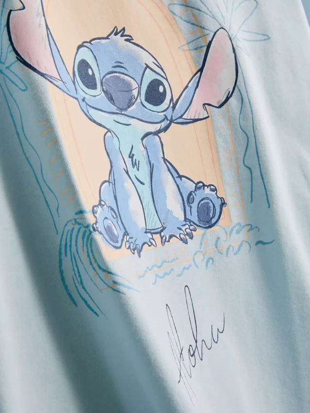 Disneys Stitch-pyjamasser i bomuld med grafisk motiv