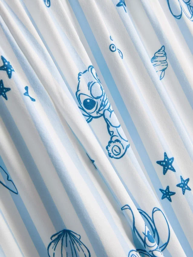 Disneys Stitch-pyjamasser med striber i boyfriend-stil
