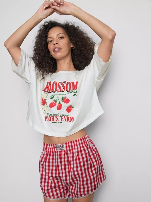 Disneys Winnie the Pooh-pyjamasser med gingham-mønster