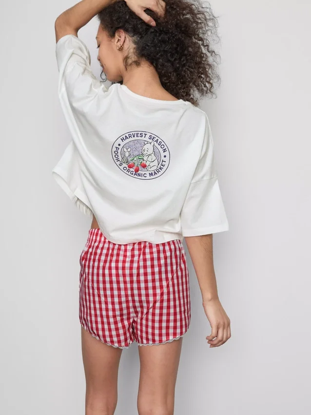Disneys Winnie the Pooh-pyjamasser med gingham-mønster