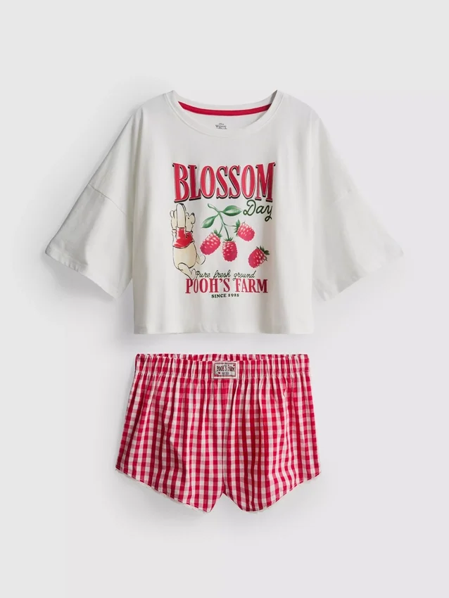 Disneys Winnie the Pooh-pyjamasser med gingham-mønster