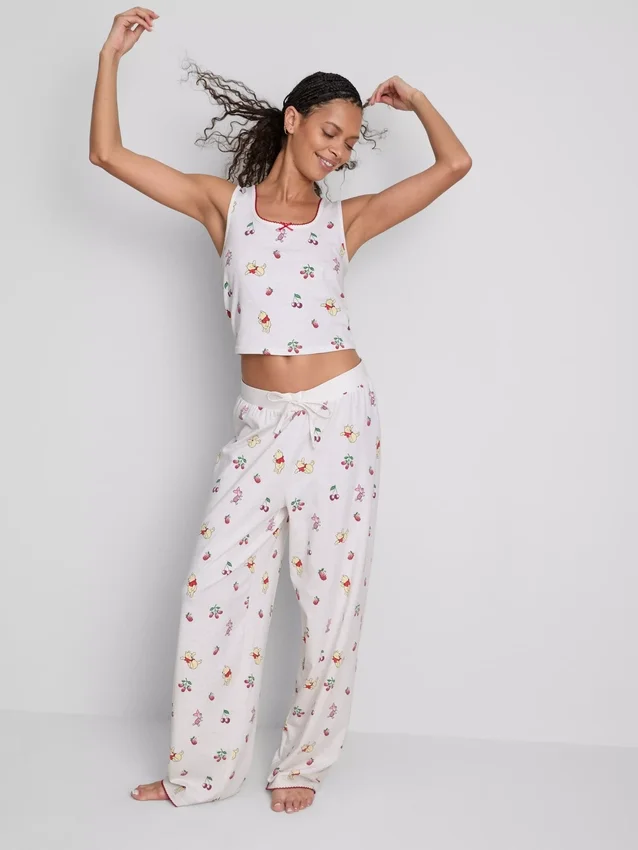 Disneys Winnie the Pooh-pyjamasser med tanktop i bomuldsrig kvalitet med print