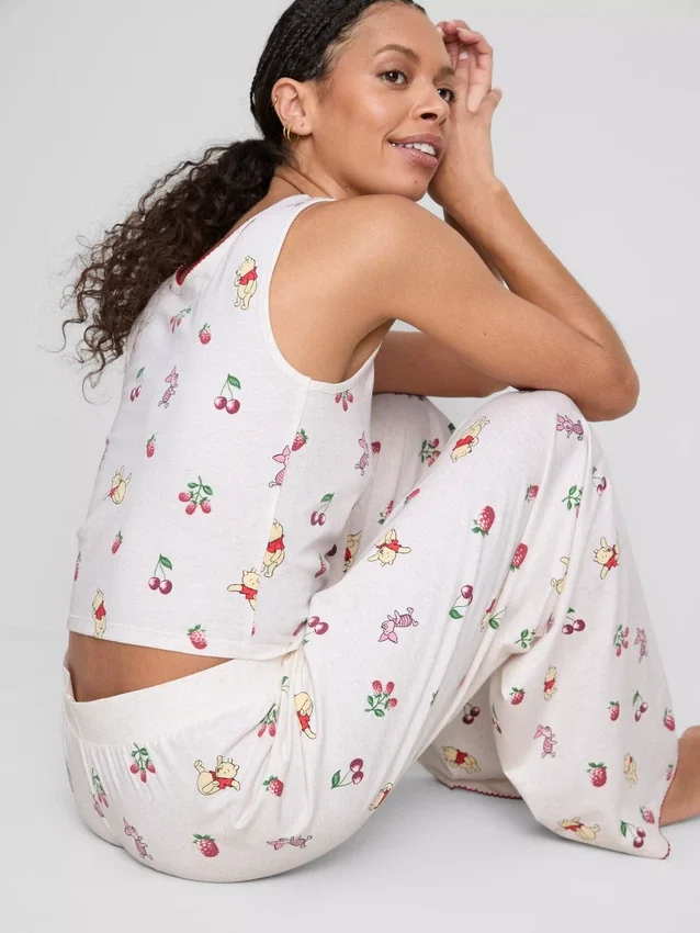 Disneys Winnie the Pooh-pyjamasser med tanktop i bomuldsrig kvalitet med print