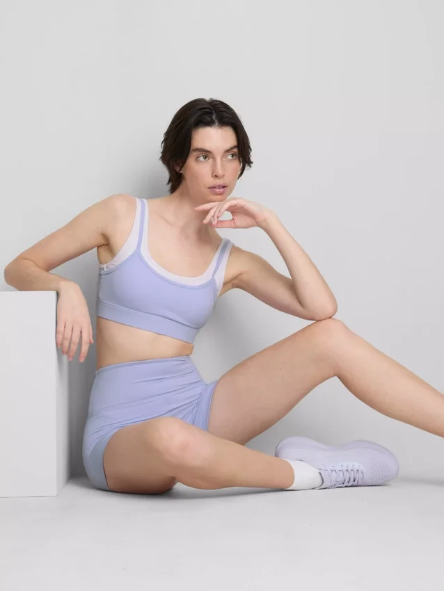 Dobbeltlags aktiv crop top